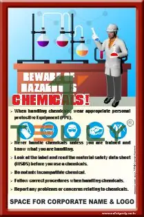 SCI-P-1086 — BEWARE OF HAZARDOUS CHEMICALS__ENG