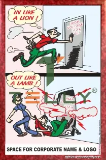 SCI-P-078 — BE CAREFUL WITH ELECTICITY /HIGH VOLTAGE, STAY OUT