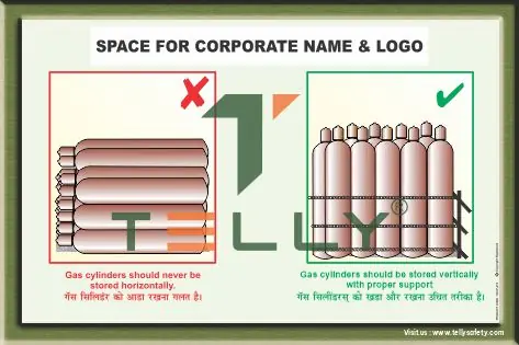 SCI-P-215 — STORAGE OF GAS CYLINDER VERTICALLY WITH SUPPORT