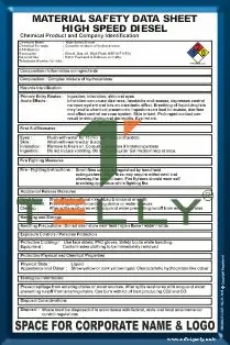 SCI-P-1465 — MATERIAL SAFETY DATA SHEET HIGH SPEED DIESEL